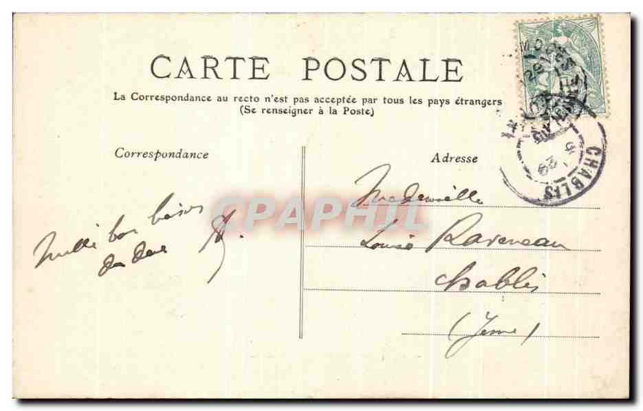 CPA Limoges la Place Jourdan Et Hotel du 12eme corps d'Armee Militaria — Rückseite