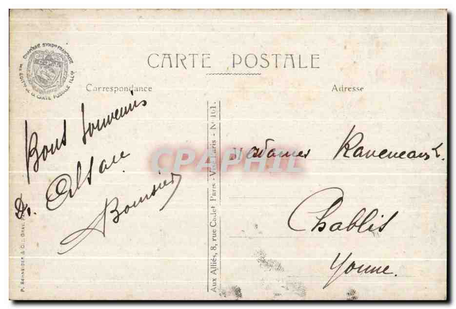 CPA Willer pres Thann La Thur et le Chemin de fer — Back