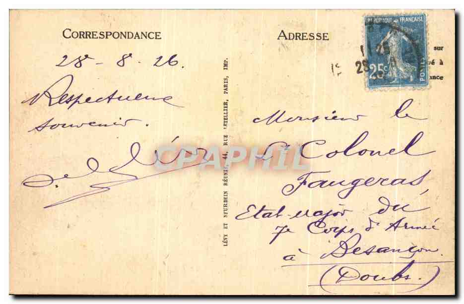 CPA Bolbec Vue generale vers l'Eglise Saint Michel — Rückseite
