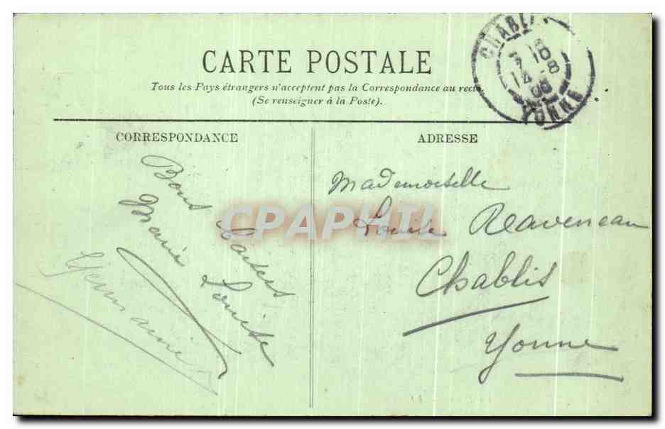 CPA Dieppe La Darse Bateaux — Rückseite
