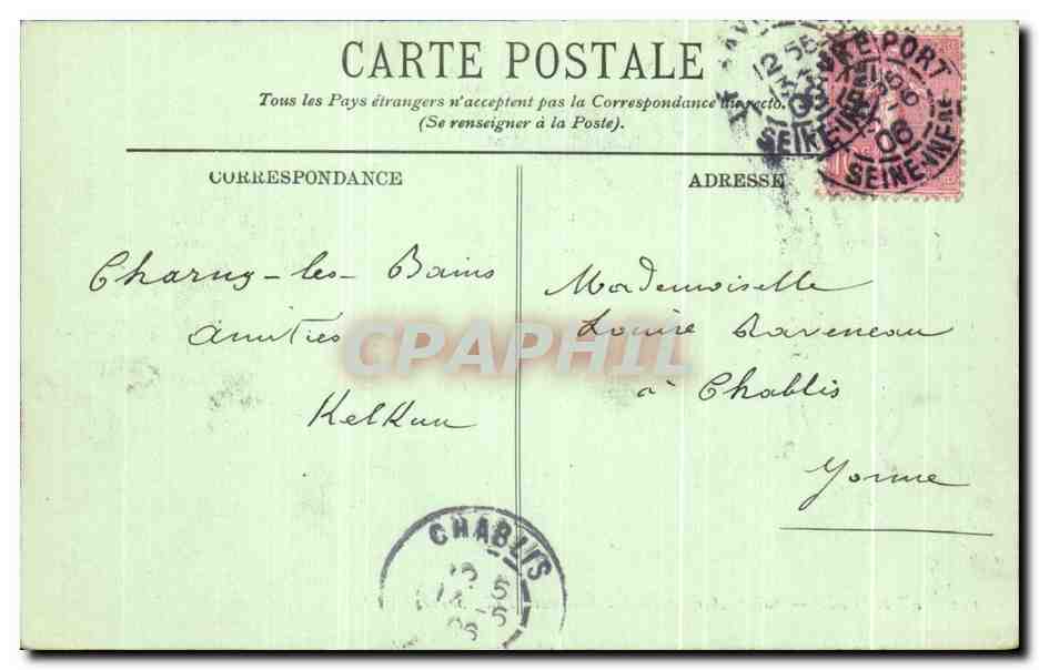 CPA Le Havre Sainte Adresse Le Boulevard Felix Faure  — Rückseite