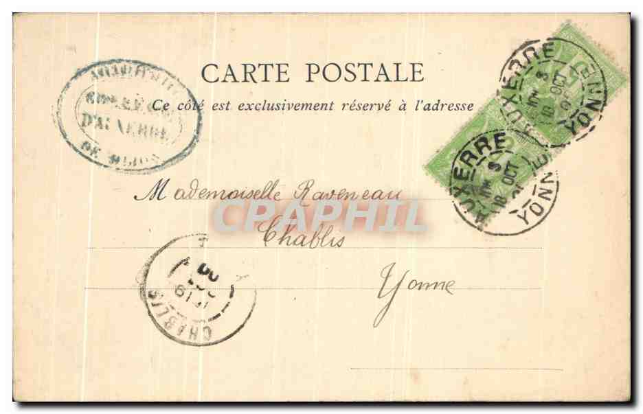 CPA Le Havre L'Entree du Port au Moment de la Maree Bateau — Rückseite