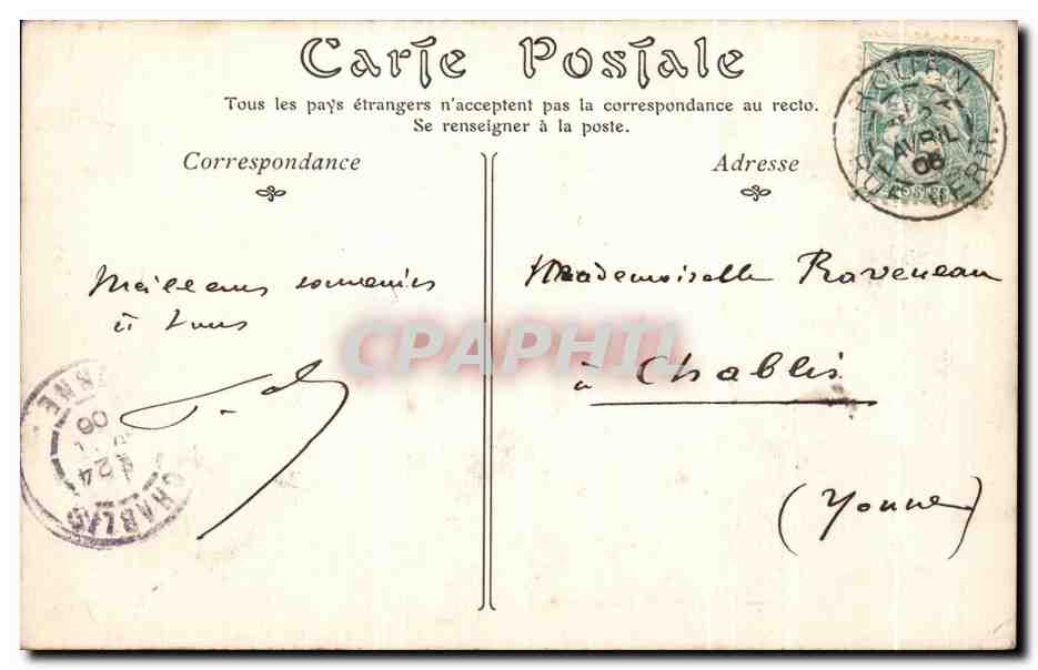CPA Rouen La Palais de Justice — Rückseite