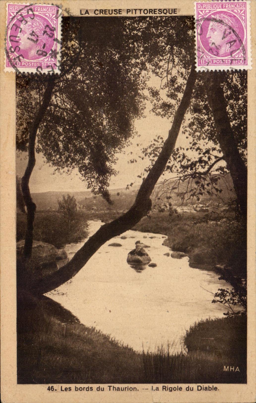 CPA La Creuse Pittoresque Les Bords du Thaurion La Rigole du Diable