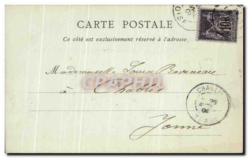 CPA Chatreau de Chantilly Vue Generale — Verso