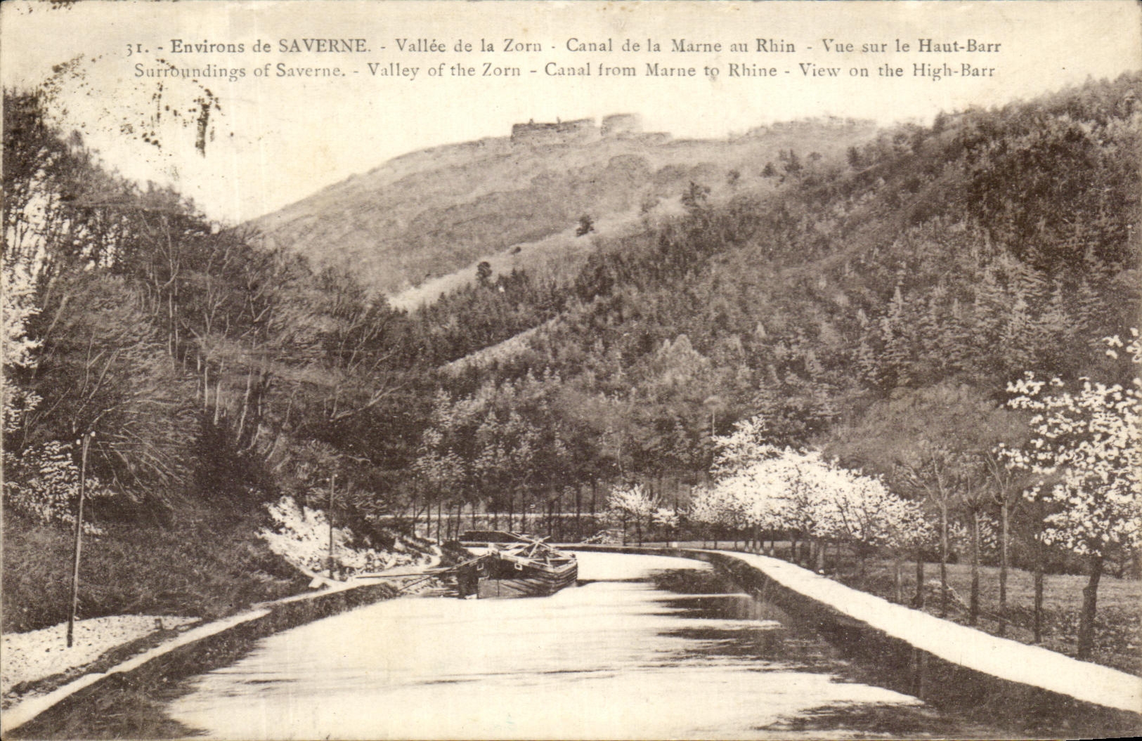 Environs de SAVERNE - Vallée de la Zorn - Canal de la Marne au Rhin - Vue sur le Haut-Barr