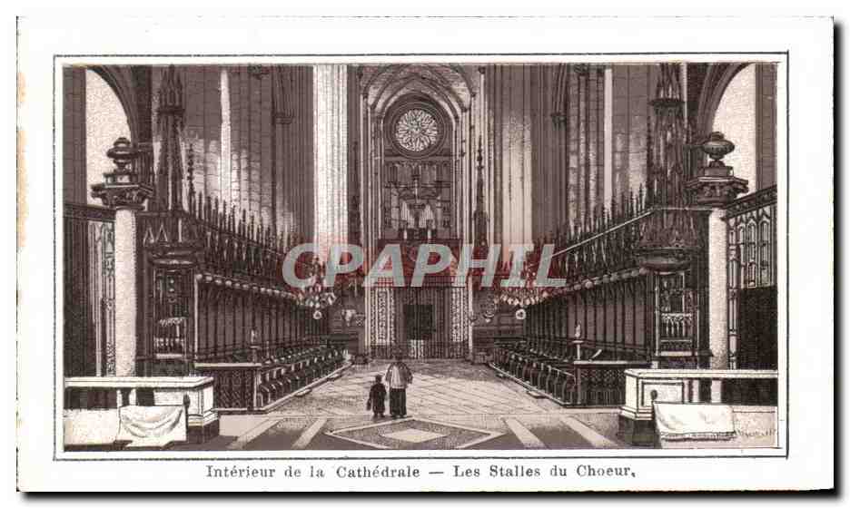 CPA Interieur de la Cathedrale Les salles Du Choeur Amiens