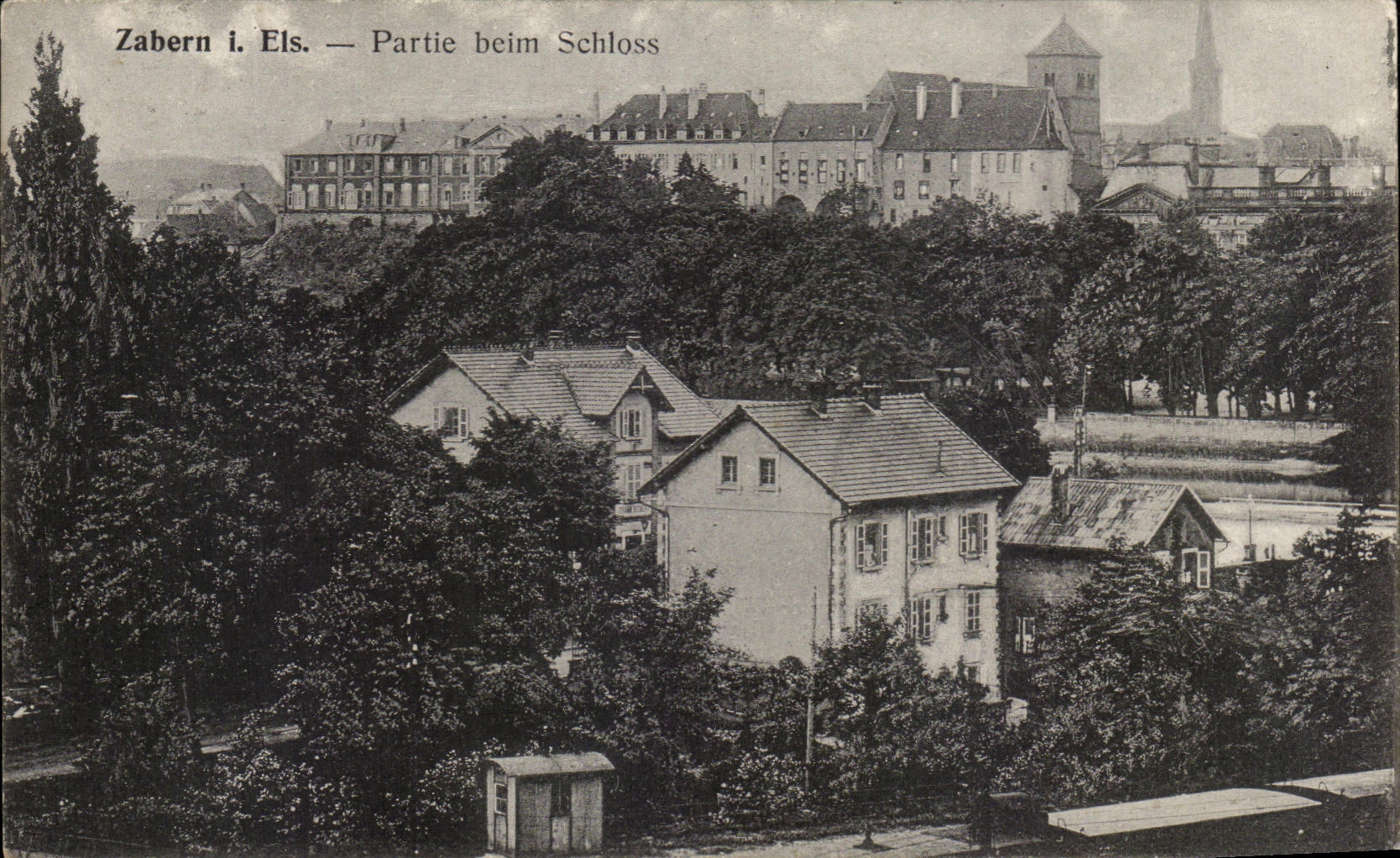 CPA Zabern I Els Partie beim Schloss