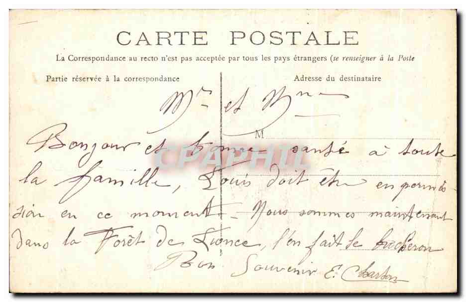 CPA Cuy Saint Fiacre Chalet Normand — Rückseite