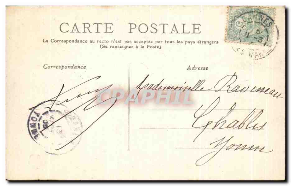 CPA Cannes Boulevard de la Croisette Enfants Bateau — Verso