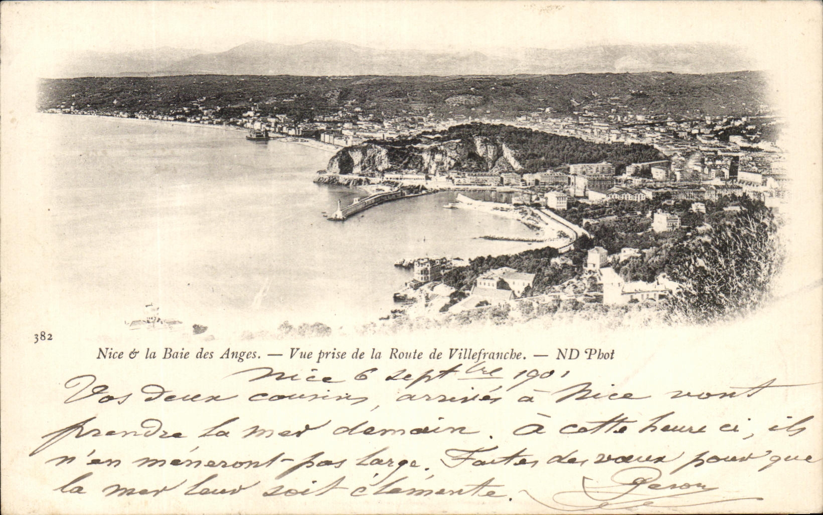 CPA Nice La Baie des Anges Vue Prise de la Route de Villlefranche 