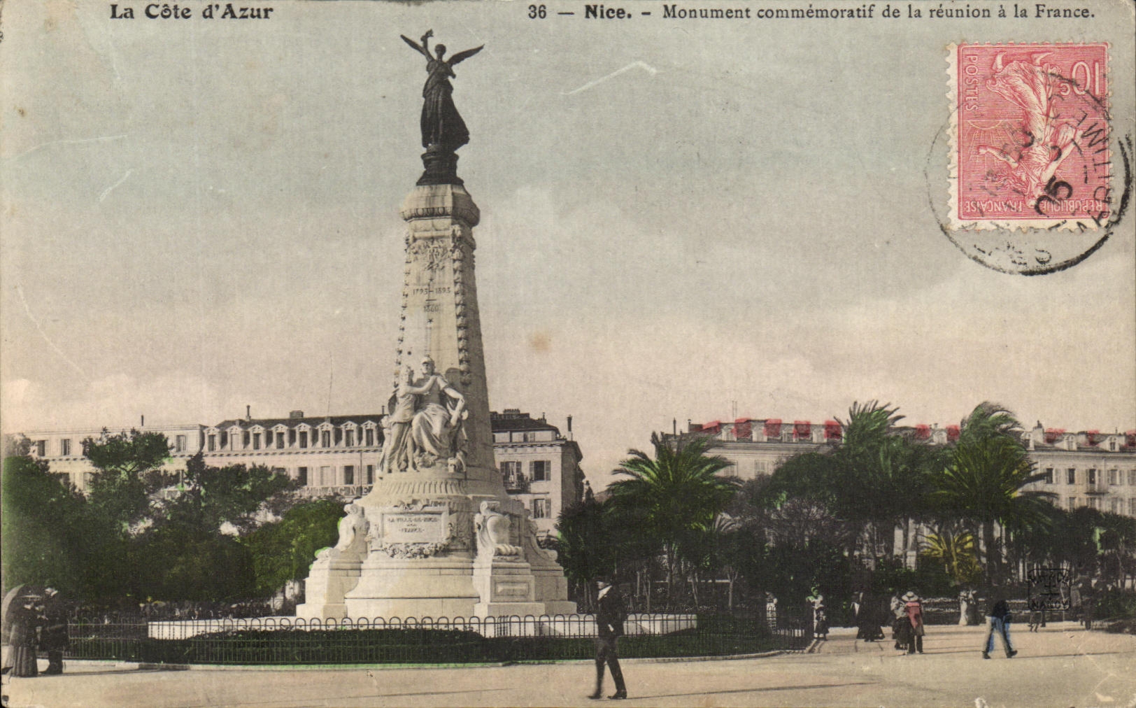 CPA Nice Monument Commemoratif de la Reunion a La France