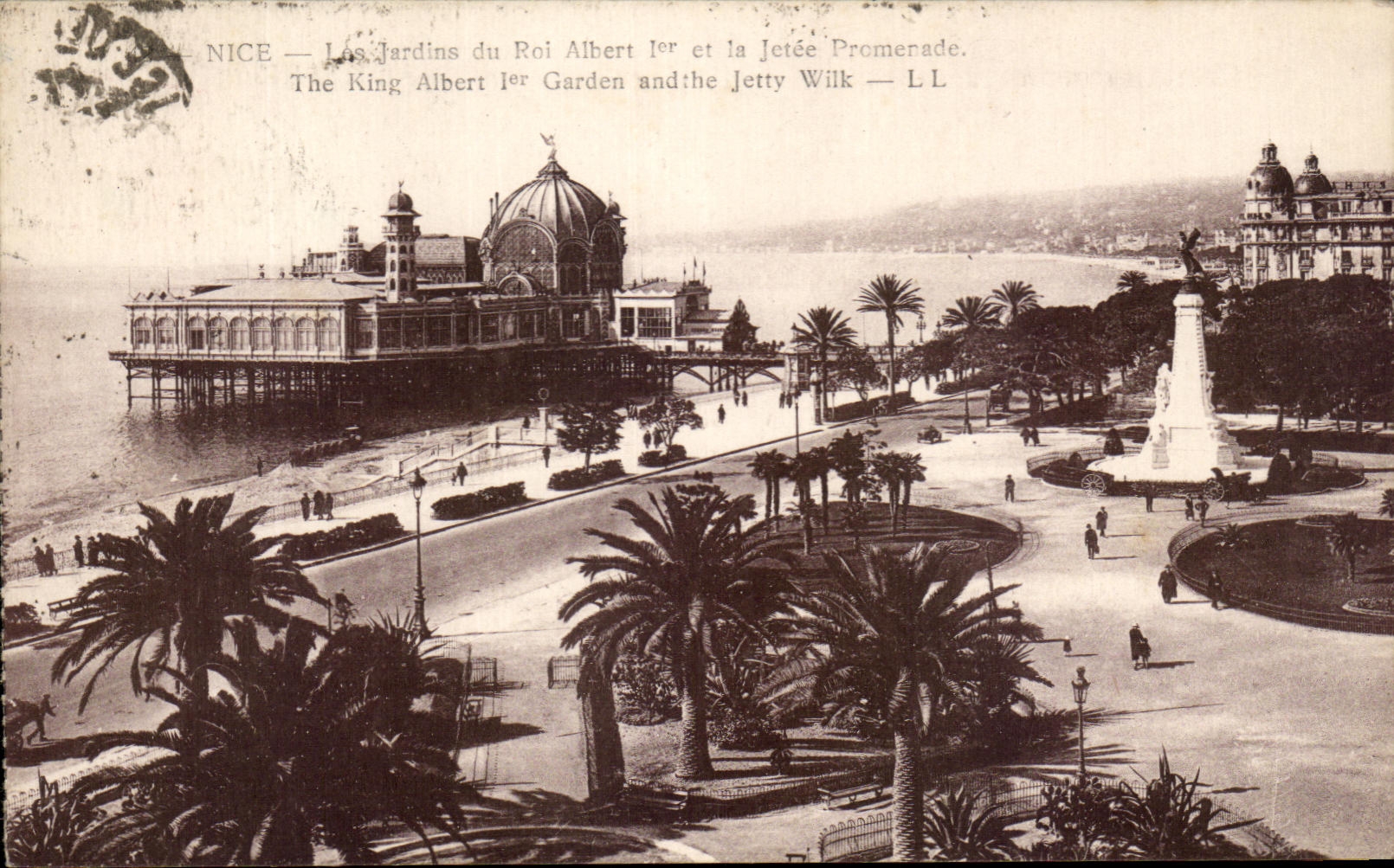 CPA Nice Les Jardins du roi Albert ler Et La Jetee Promenade 