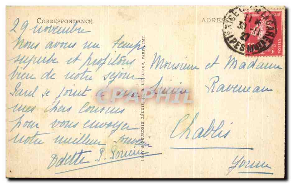 CPA Nice Les Jardins du roi Albert ler Et La Jetee Promenade  — Verso