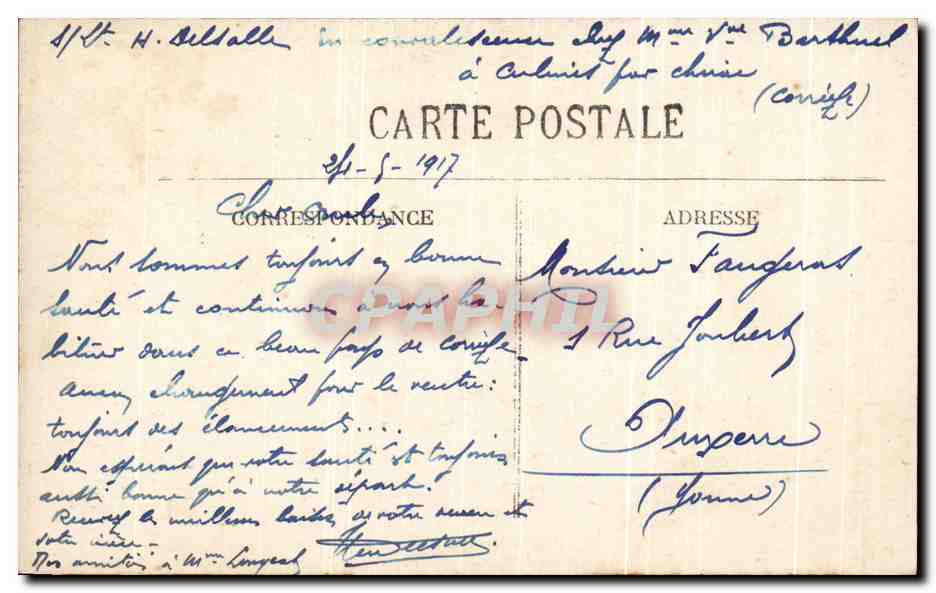 Gorges de la Dordogne — Les Rochers de Charlat — Éditeur E. Vébous — Verso