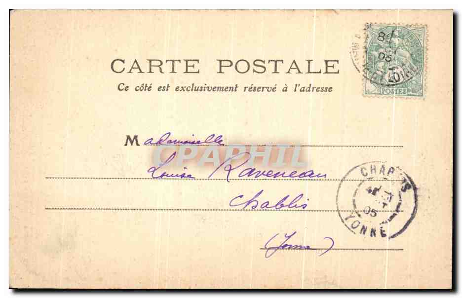 CPA Correze Rosier d'Egletons Chateau de Meaumont — Rückseite