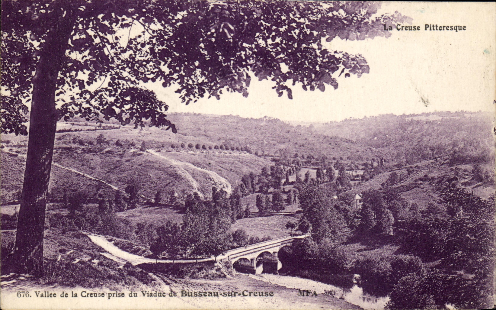 Vallee de la Creuse prise du Viaduc de Bussseau-sur-Creuse — MFA, n° 676