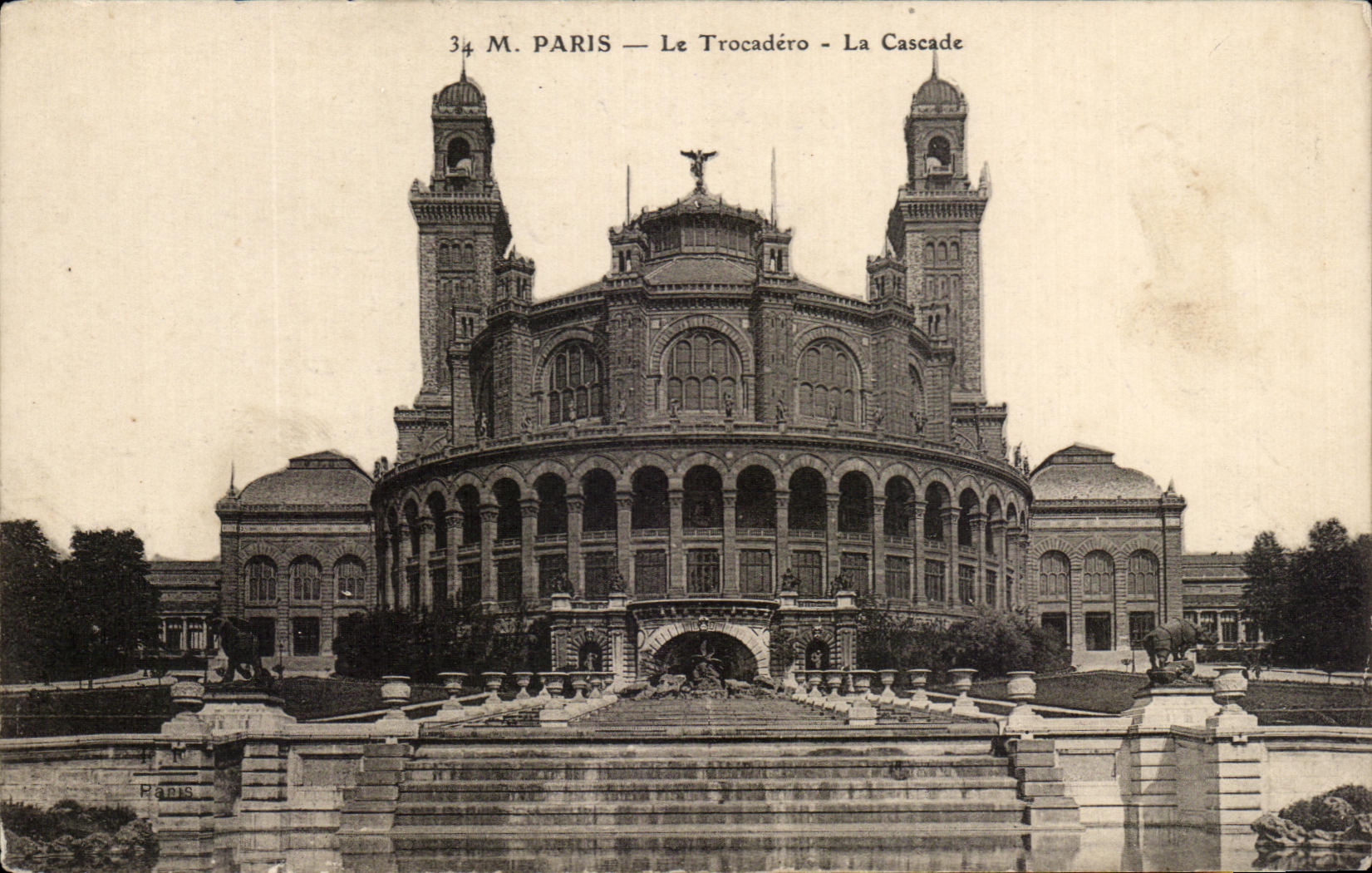 CPA Paris Le Trocadero Le Cascade