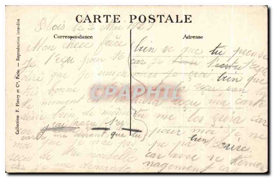 CPA Paris Le Trocadero Le Cascade — Rückseite