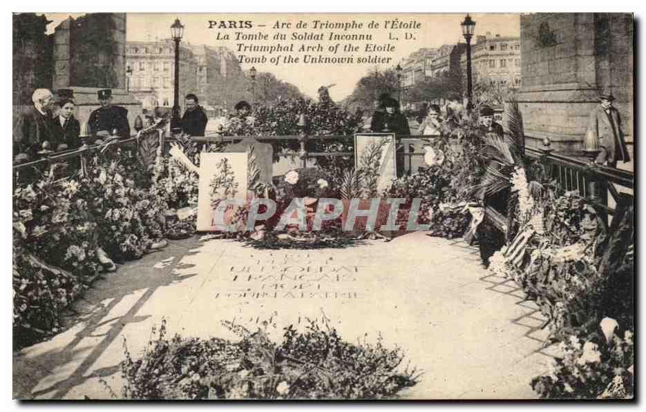 CPA Paris Arc de Triomphe de l'Etoile La Tombe du Soldat Inconnu Militaria
