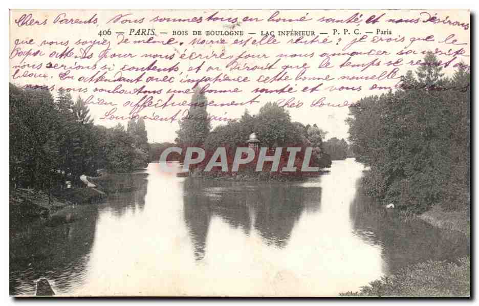 CPA Paris Bois De Boulogne Lac Inferieur