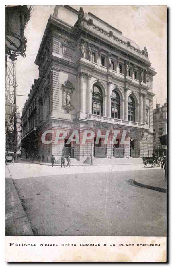 CPA Paris Le Nouvel Opera Comique La Place Boieldieu
