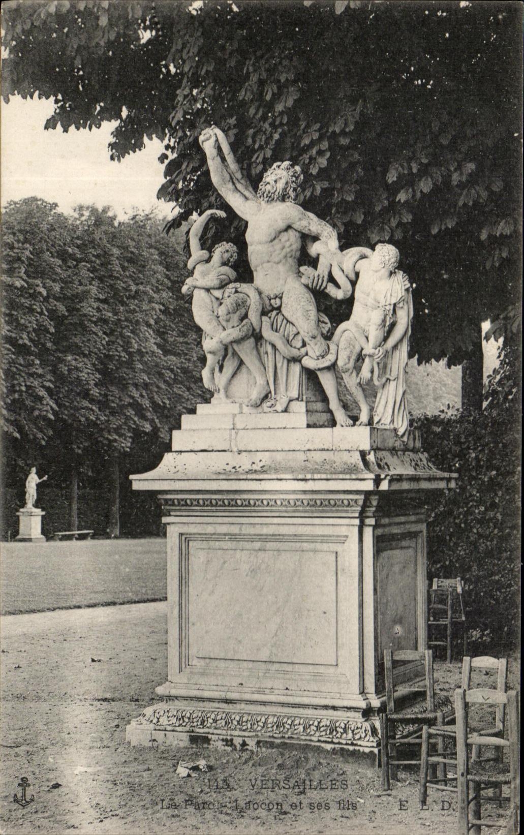 CPA Versailles Le parc Laocon et ses fils 