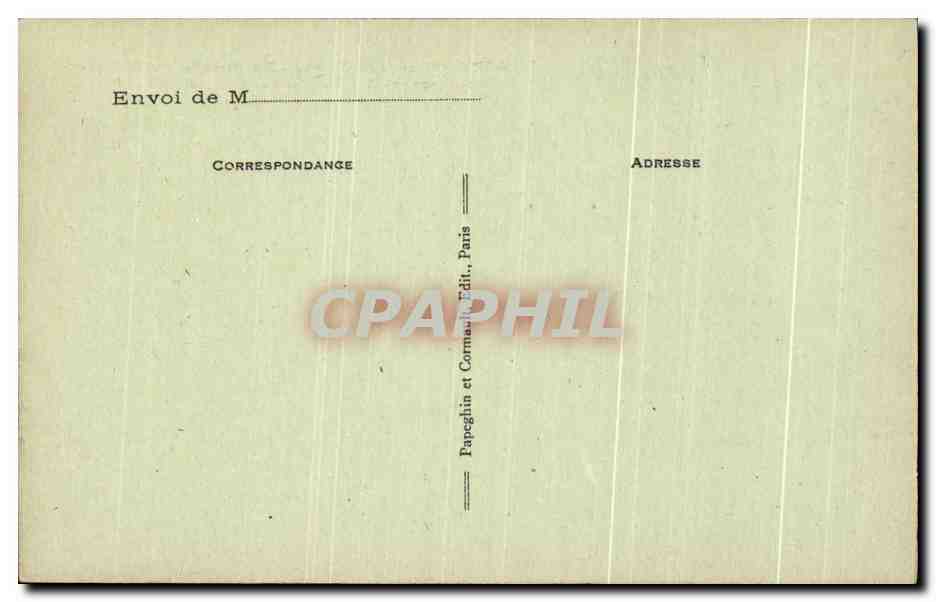 CPA Paris Place de la Concorde Les Fontaines et I'Obelisque — Verso