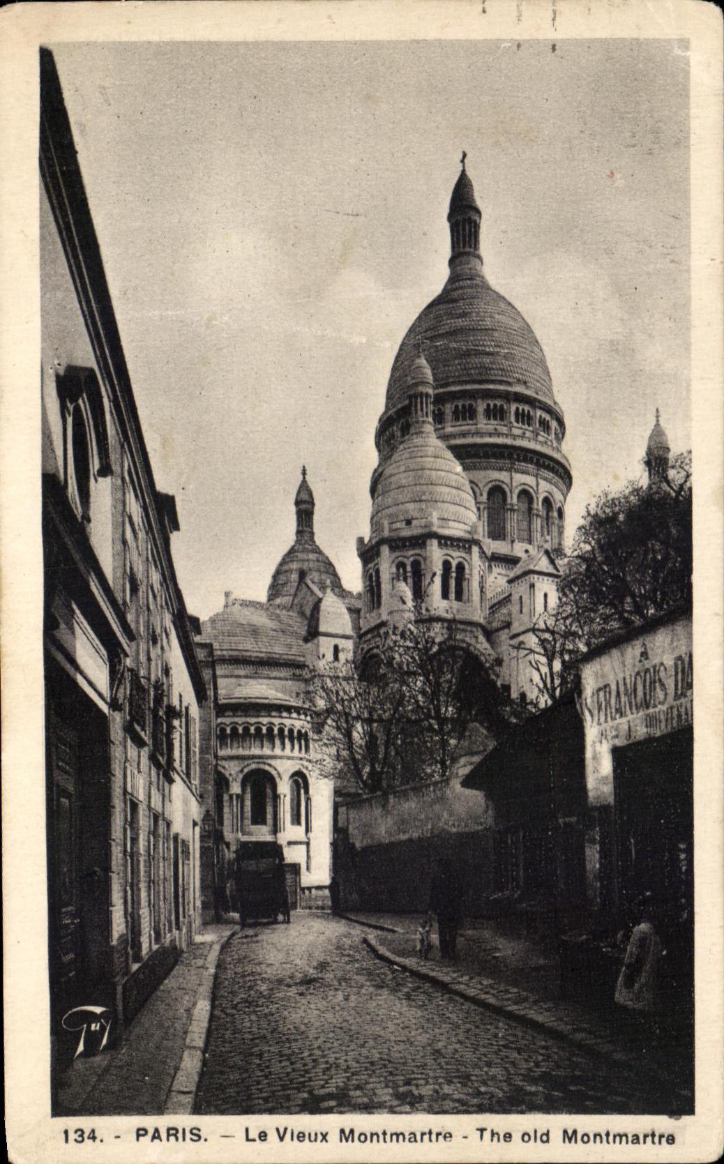 CPA Paris Le Vieux Montmartre Sacre Coeur 