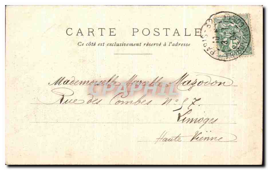 CPA Paris Eglise Saint Nicolas des Champs — Rückseite