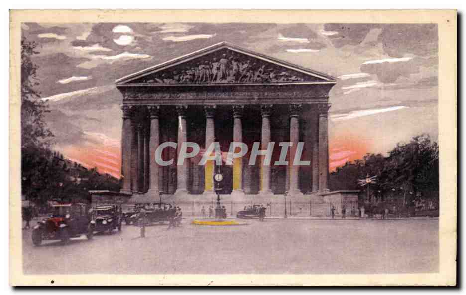 CPA Paris L'Eglise de la Madeleine Louis XIV posa la premier pierre en 1764