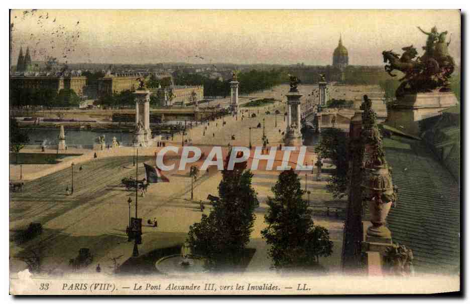 CPA Paris Le Pont Alexandre III vers les Invalides