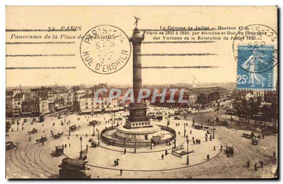 CPA Paris Panorama de la Place de La Bastille