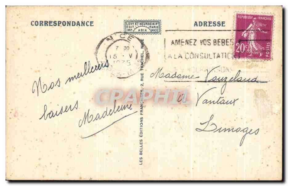 CPA Nice La Promenade des Anglais et le Casino de La Jetee — Rückseite