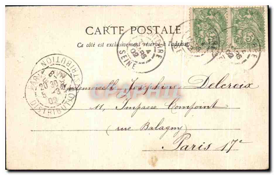 CPA Les pompiers de Nanterre Vieilles Chansons  — Verso