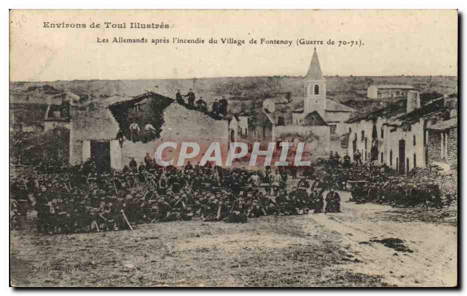 Fontenoy — Village après l'incendie — Environs de Toul Illustrés