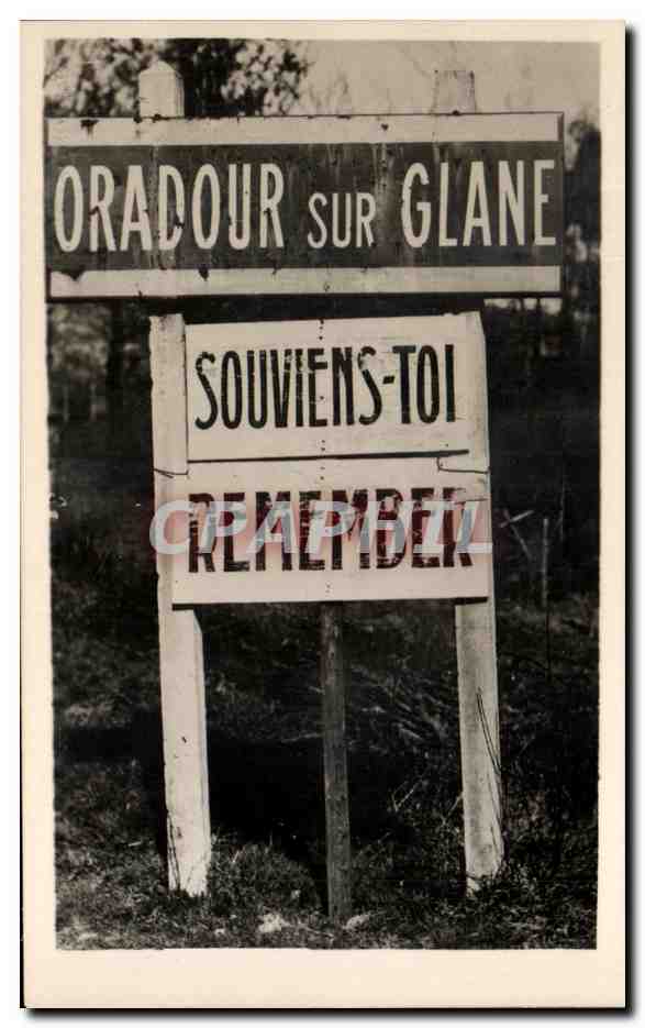 Oradour-sur-Glane — Panneau commémoratif — Éditeur inconnu