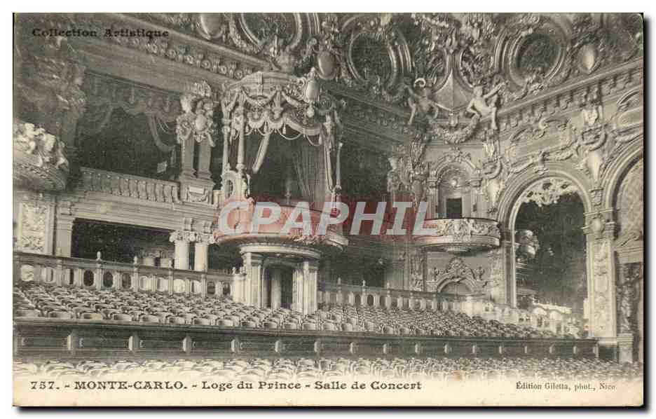 CPA Monte Carlo Loge du Prince Salle de Concert