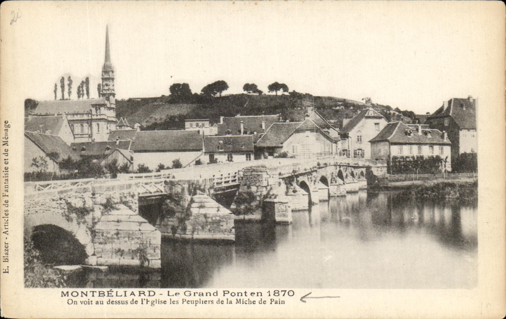 CPA Montbeliard Le Grand Pont en 1870 