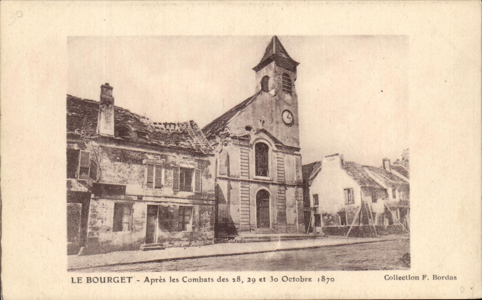 CPA Le Bourget Apres Les Combats des 28 29 et 30 octobre 1870 Militaria 