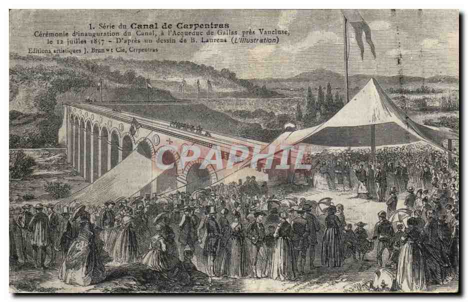 CPA Serie du Canal de Carpentras Ceremonie d'inauguration du canal Gallas pres Vaucluse 