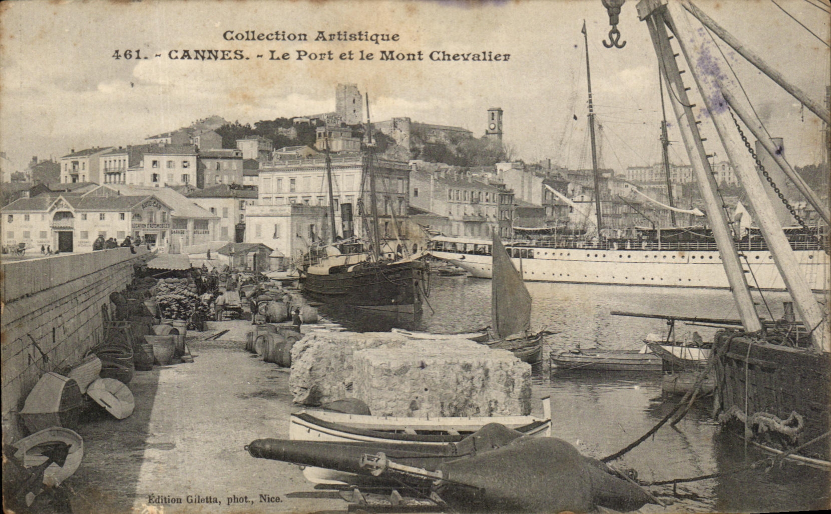 CANNES — Le Port et le Mont Chevalier — Édition Giletta, phot., Nice, n° 461