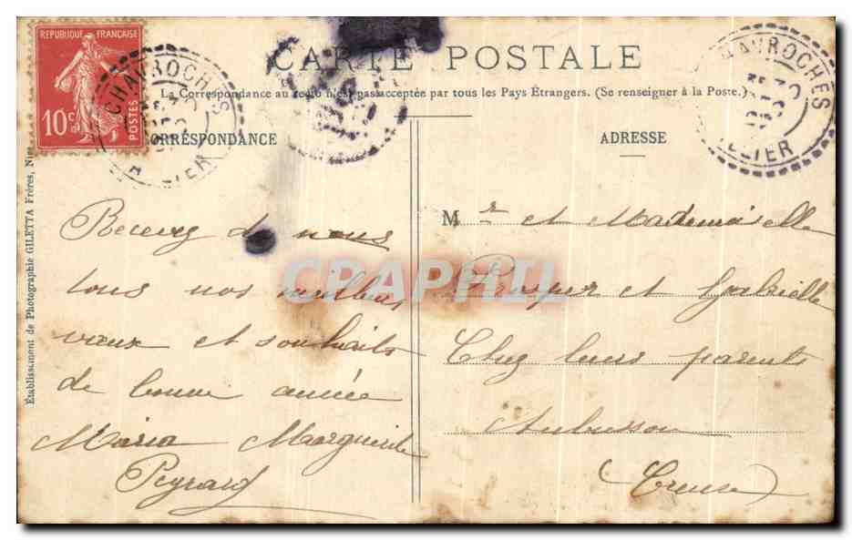 CANNES — Le Port et le Mont Chevalier — Édition Giletta, phot., Nice, n° 461 — Reverso