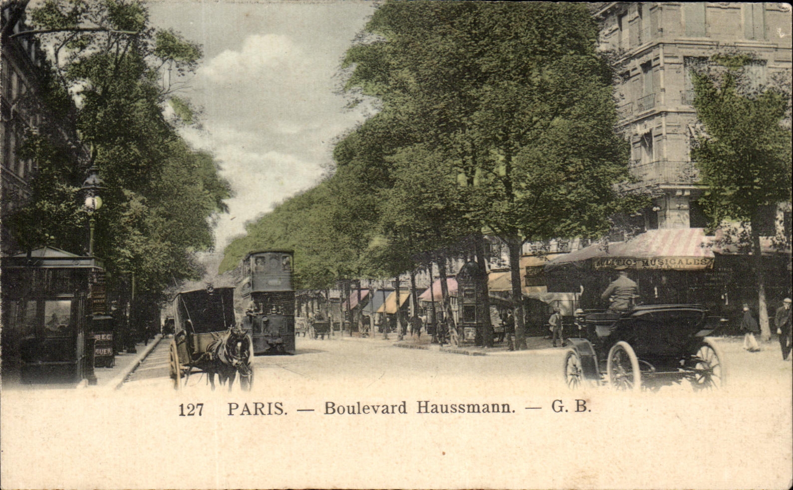 CPA Paris Boulevard Haussmann Omnibus