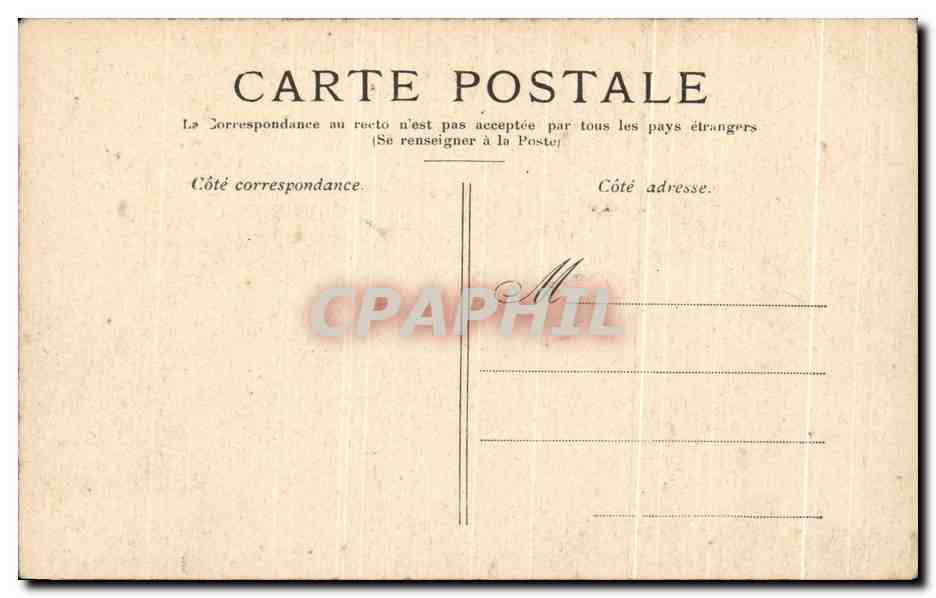 CPA Paris L'Hotel De Ville Peniche — Rückseite