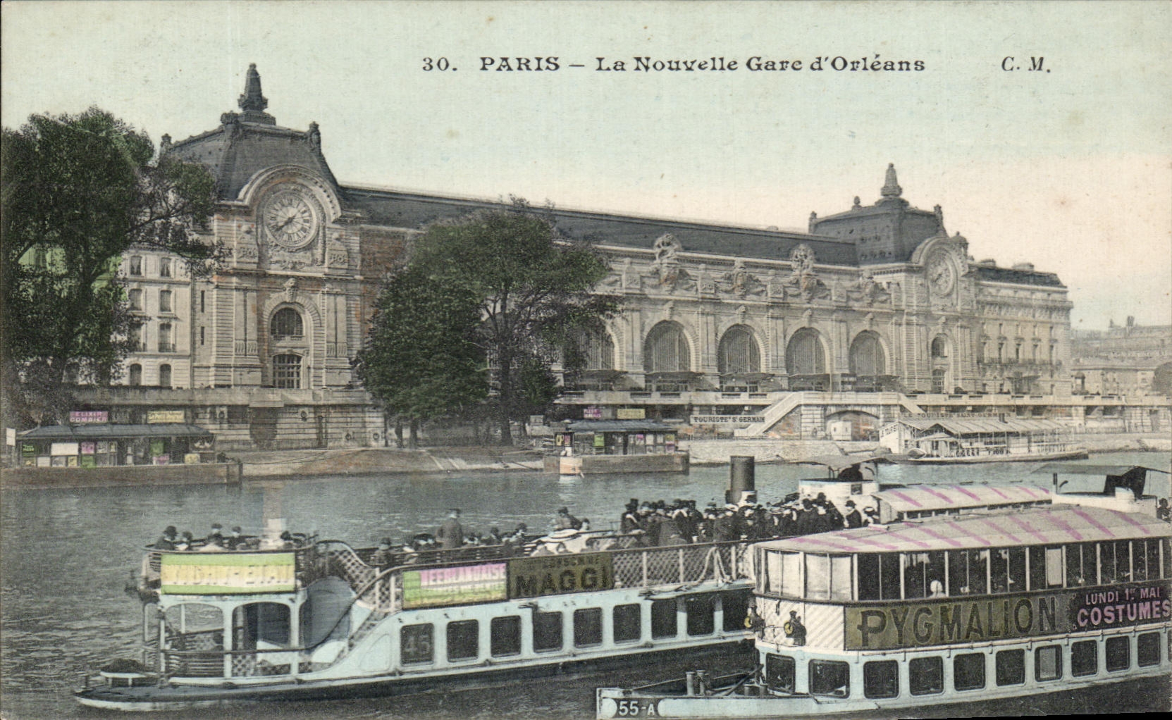 CPA Paris la Nouvelle Gare d'Orleans Peniche Maggi Pygmalion 