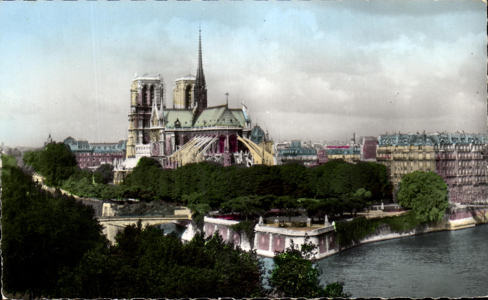 CPA Paris Notre Dame et le Seine