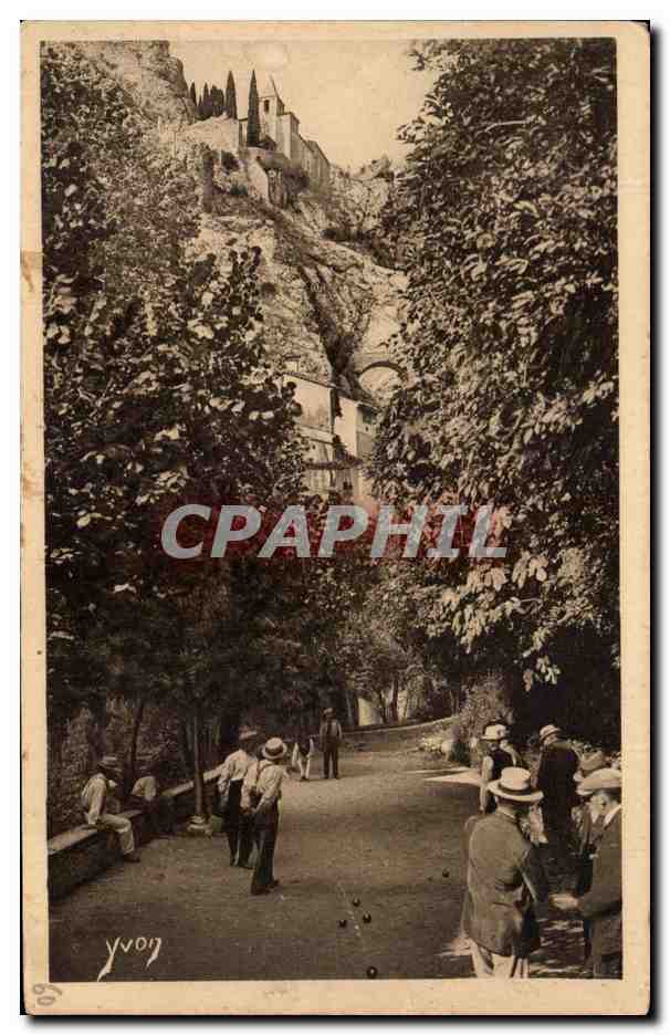 CPA Paysages et Pierres de Provence Joeuers de Boules a Moustiers Ste Marie