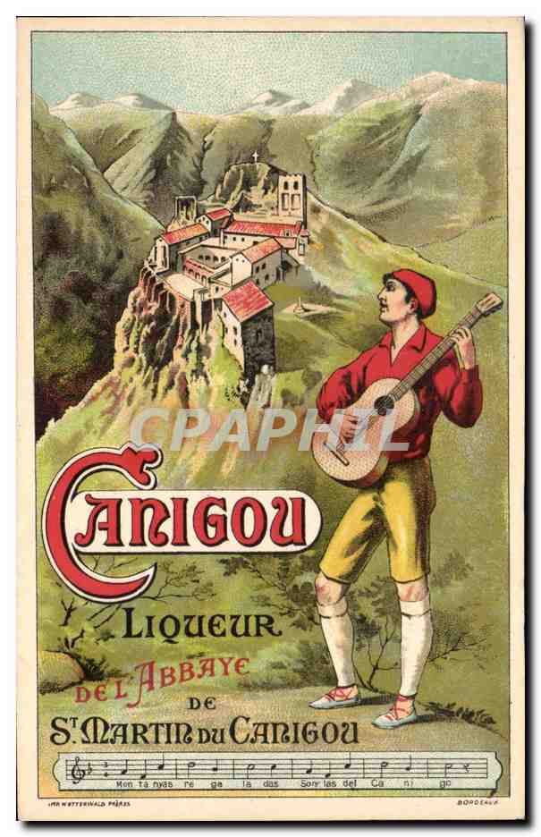 Saint-Martin-du-Canigou — Abbaye — publicité pour la liqueur Canigou, éditée par R. du C. Perpignan N° 231
