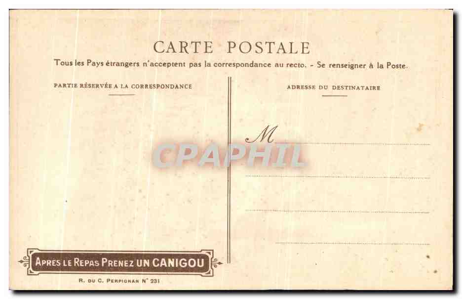 Saint-Martin-du-Canigou — Abbaye — publicité pour la liqueur Canigou, éditée par R. du C. Perpignan N° 231 — Back